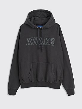 Awake NY Block Logo Hooded Sweatshirt Charcoal