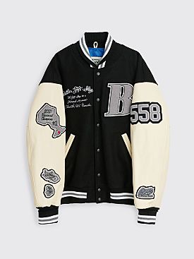 Better™ Gift Shop Roots Gallery Leather Varsity Jacket Black