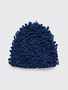 Bode Loopy Knit Hat Blue