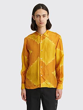 Bode Lehariya Dye LS Silk Shirt Orange