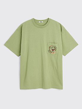 Bode Leafwing Pocket T-shirt Mint