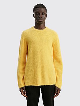 Comme des Garçons Homme Plus Mohair Wool Knit Sweater Yellow