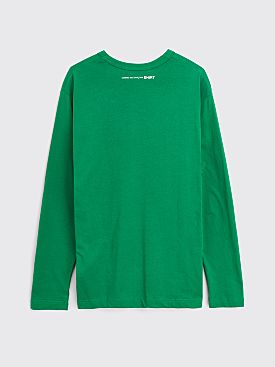 Comme des Garçons Shirt Neck Logo LS T-shirt Green