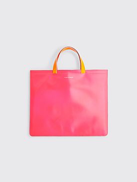 Comme des Garçons Wallet Super Fluo Leather Bag Pink / Yellow
