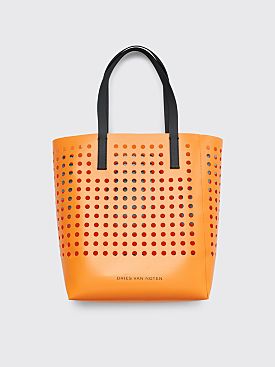 Dries Van Noten Perforated PVC Bag Orange