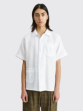 Engineered Garments Cotton Crepe Camp Shirt White