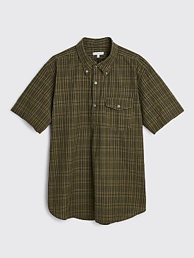 Engineered Garments Popover BD Shirt Madras Olive Brown