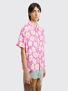 ERL Floral Short Sleeve Shirt Pink