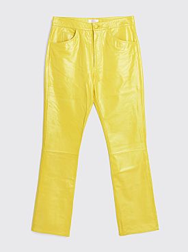 ERL Tech Leather Pants Yellow