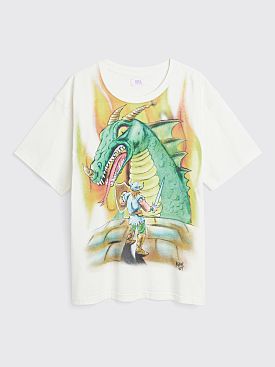 ERL Dragon Print T-shirt White / Orange