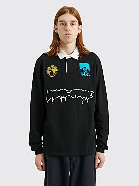 Fucking Awesome Sponsored Outline Rugby Shirt Black