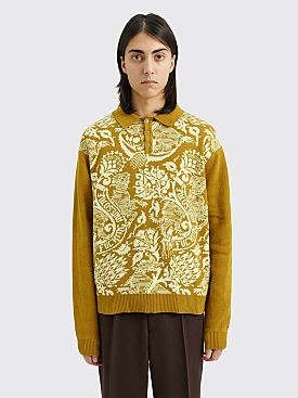 Fucking Awesome Fancy Knit LS Polo Gold