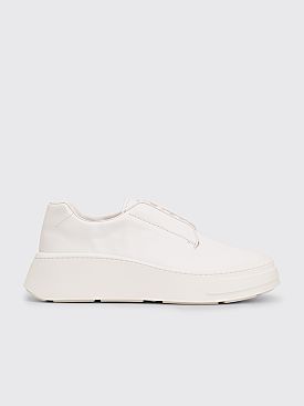 Prada Leather Lace Up Shoes White
