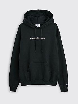 Foreign Currency Logo Hoodie Black