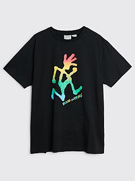 Book Works x Gramicci Running Man Rainbow T-shirt Black