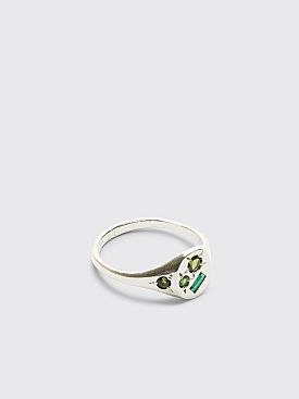 Seb Brown Green Ring Silver