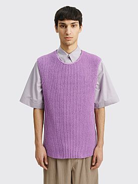 Jil Sander Rib Knitted Gilet Medium Purple