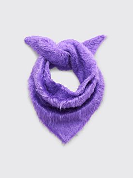 Jil Sander Knitted Silk Scarf Purple