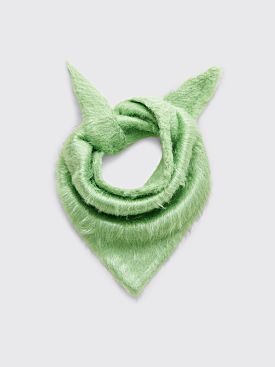 Jil Sander Knitted Silk Scarf Pastel Green