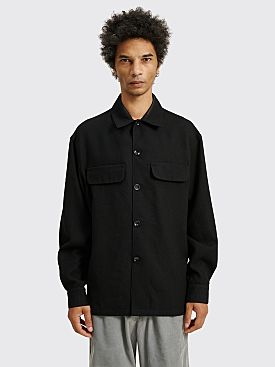 Lemaire Boxy Wool Overshirt Black