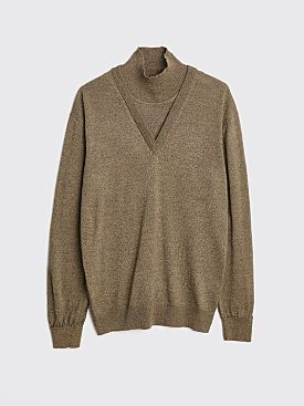 Lemaire Double Layer Turtleneck Sweater Mustard Chine
