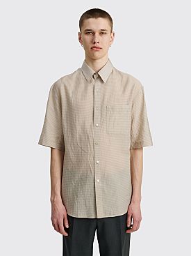 Lemaire Regular Collar Short Sleeve Shirt Light Beige