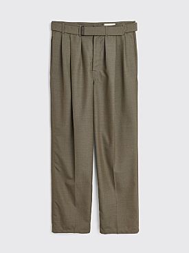 Lemaire Loose Pleated Pants Steel Beige Chine