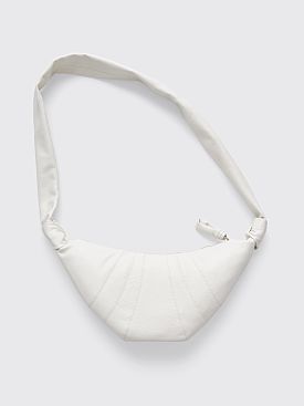 Lemaire Small Croissant Leather Bag Chalk