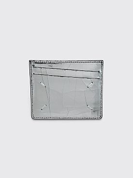 Maison Margiela Leather Cardholder Cracked Silver