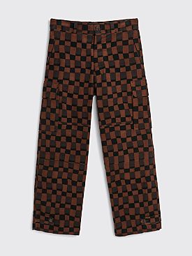 Marni Damier Corduroy Pants Checkered Brown