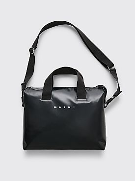 Marni PVC Shoulder Bag Black / Blue