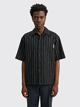 Marni Short Sleeve Shirt Pinstripe Black