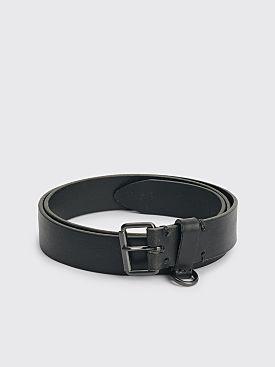 Margaret Howell MHL Ring Keeper Oil Leather Belt Black