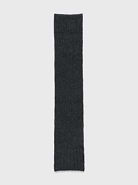 Margaret Howell Narrow Ribbed Scarf Chain Cashmere Charcoal