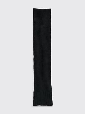 Margaret Howell Narrow Ribbed Scarf Chain Cashmere Black