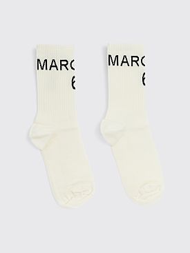 MM6 Maison Margiela Rib Wool Socks White