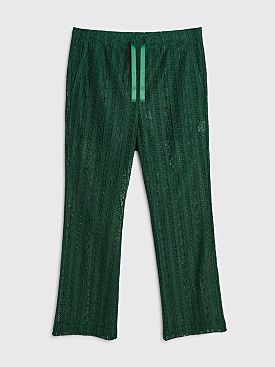Needles String Boot Cut Pant Stripe Lace Green