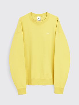 Nike Solo Swoosh Fleece Sweatshirt Saturn Gold / White