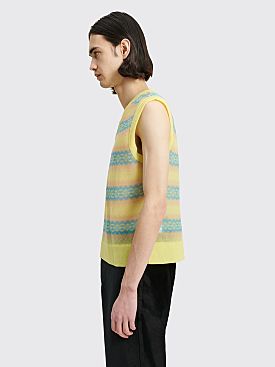 Our Legacy Knitted Vest Argyle Astral Yellow