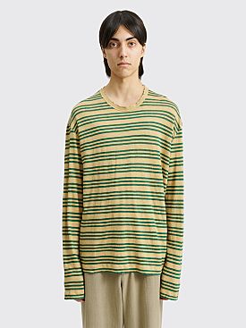 Our Legacy Lock Linen LS Stripe Gold / Green