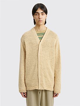 Our Legacy Knitted Cardigan Faux Cord Beige
