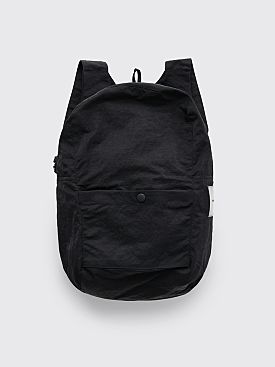 Our Legacy Slim Backpack Black Dense Liquid Nylon