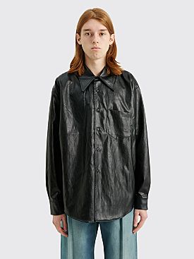 Our Legacy Coco 70s Shirt Fake Leather Cageian Black