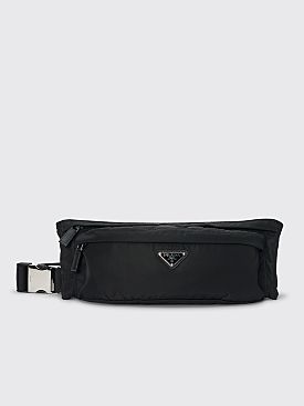 Prada Nylon & Saffiano Leather Belt Bag Black