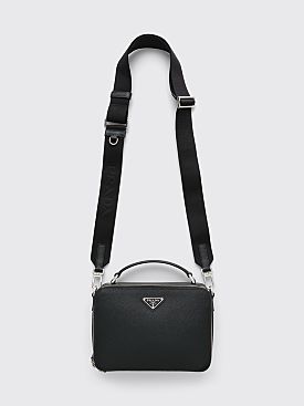 Prada Saffiano Leather Brique Bag Black