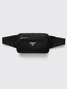 Prada Re-Nylon / Saffiano Leather Belt Bag Black