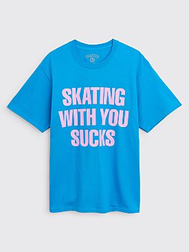 Quartersnacks Skating With You T-shirt Light Blue