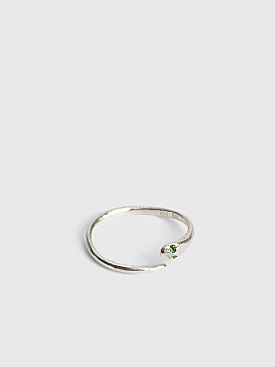 Seb Brown Serpent Ring Silver / Green