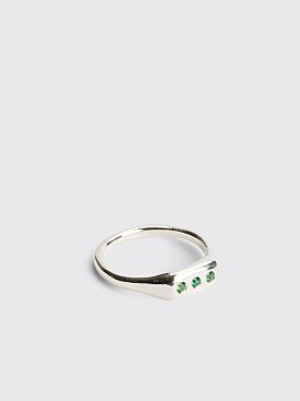 Seb Brown Pill Ring Elipses Silver