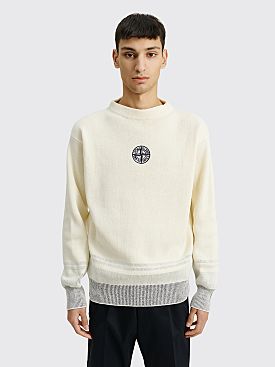 Stone Island Boat Neck Knit Sweater Natural